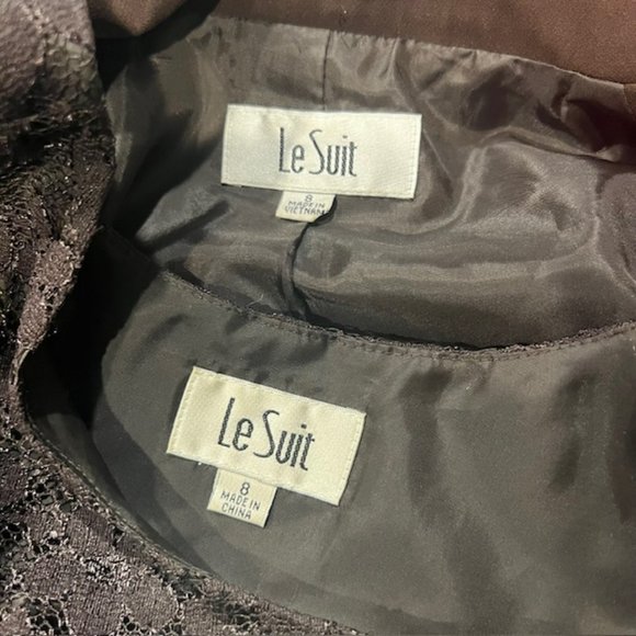 Le Suit Brown 2 Piece Tank & Matching Long Sleeve Jacket Size 8 - Picture 10 of 10
